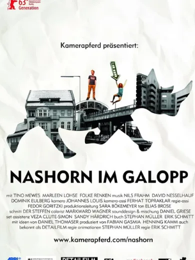 Nashorn im Galopp