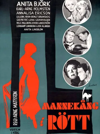 Mannekäng i rött