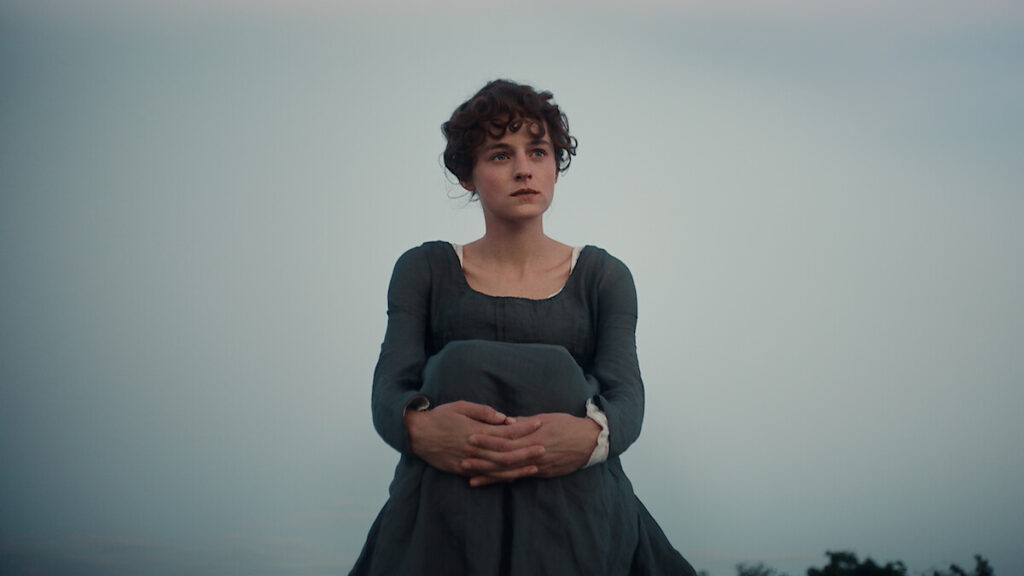 Pride and Prejudice (Netflix 2026) — Emma Corrin as Elizabeth Bennet and Jack Lowden as Mr. Darcy